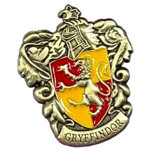 Lion Crest Shield Lapel Pin Gryffindor School Enamel Badge Brooch Accessories